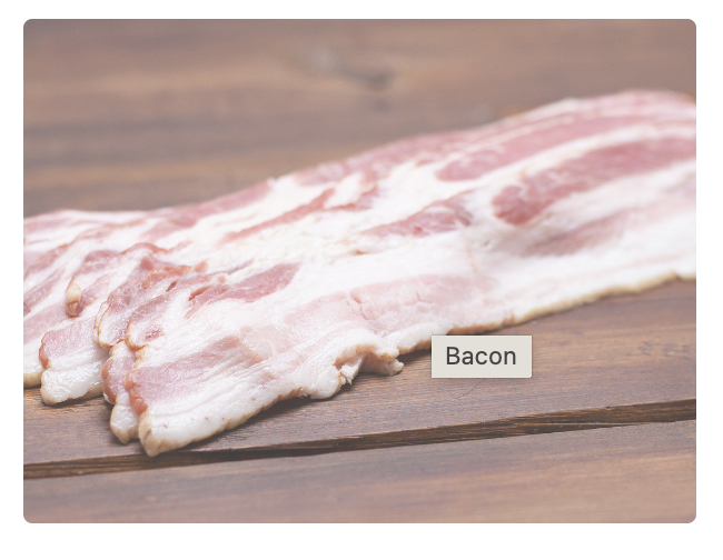 Bacon with alt text "bacon"